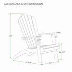 Juego de 2 Sillas Adirondack Cambridge Casual Lakeside Teca Indonesia 32 x 37.25 x 40 Pulgadas con Portavasos