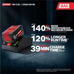 Batería Bosch EXBA18V-80 Expert 18V 8 Ah Celdas Tabless de Alta Potencia Tecnología CoolPack 2.0 Compatible con AMPShare