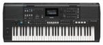Yamaha PSR-E483, teclado portátil de 61 teclas sensible al tacto con sonido, atril para partituras y adaptador de corrie