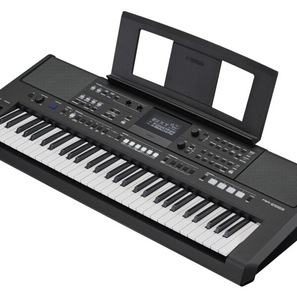 Yamaha PSR-E583, teclado portátil sensible al tacto de 61 teclas con sonido premium, reposo de música y adaptador de cor