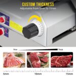 Cortador de carne con hoja de 10 pulgadas, cortador eléctrico de alimentos totalmente automático para cocina casera y us