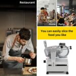 Cortador de carne con hoja de 10 pulgadas, cortador eléctrico de alimentos totalmente automático para cocina casera y us