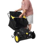 Barredora Manual de Césped KEIKI 21 Pulgadas Ancho de Barrido 26 Pulgadas Capacidad 3.5 Pies Cúbicos Negro