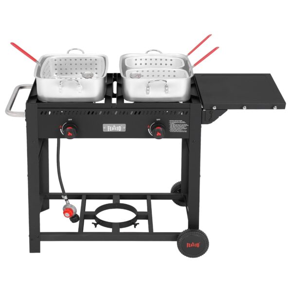 Freidora de Propano Feasto DF904 para Exteriores 36 Cuartos 100000 BTU con Carrito Móvil