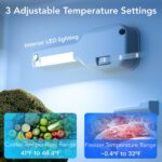 Electactic Mini refrigerador con congelador, refrigerador compacto de 3.2 pies cúbicos con 2 puertas, refrigerador peque