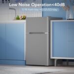 Electactic Mini refrigerador con congelador, refrigerador compacto de 3.2 pies cúbicos con 2 puertas, refrigerador peque