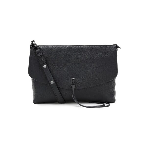 Bolso de Hombro Rebecca Minkoff RVHH25MDNDTZ Darren Grande con Cremallera Superior Cuero Negro