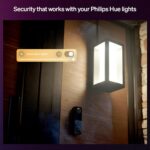 Philips Hue Timbre de video seguro con cable y timbre inteligente, resolución 2K, visión gran angular, detección de movi