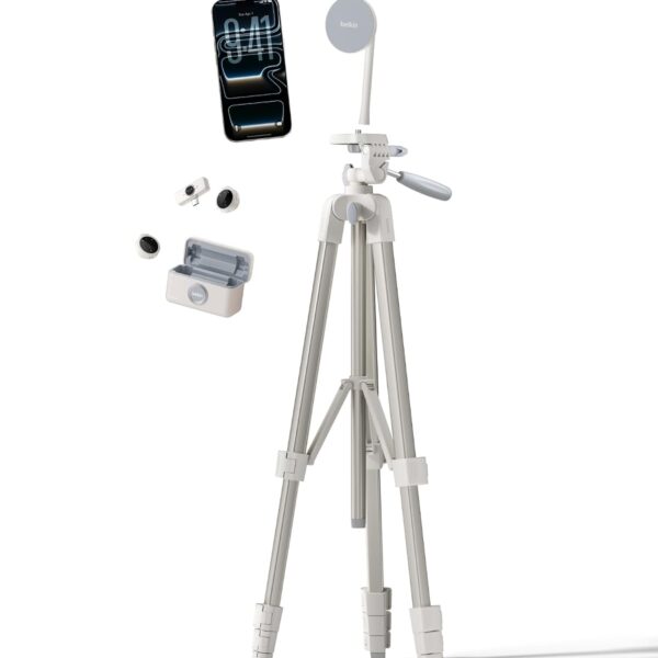 Kit de Creación de Contenido Belkin Stage Content Creator Essentials Trípode Ajustable Soporte Magnético para Teléfono M