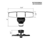 Reflector de Seguridad LED Cooper Lighting Solutions HALO Next Gen SEC3HSHWMBLK 3 Cabezales 3500 Lúmenes Paquete de 2 Co