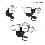 Reflector de Seguridad LED Cooper Lighting Solutions HALO Next Gen SEC3HSHWMBLK 3 Cabezales 3500 Lúmenes Paquete de 2 Co