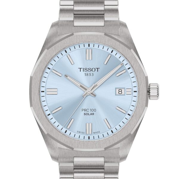 Reloj Tissot PRC 100 Solar T1514221135100 39mm Caja Acero Inoxidable Esfera Azul Cristal de Zafiro