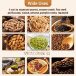 900W Oil Press Machine, Automatic Cold& Hot Electric Oil Press Extractor, 340 Food Stainless Steel, for Pressing Peanut,