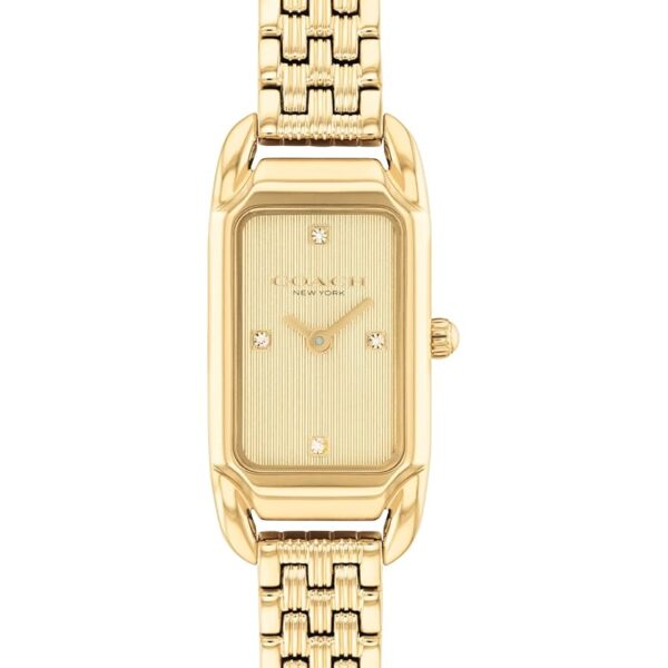 Reloj COACH Cadie Mujer Cuarzo Correa Acero Inoxidable Esfera Dorada 17.5mm
