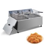 Deep Fryer 22L 1700W – Electric Countertop Fryer with Adjustable Temperature, Removable Basket & Lid, Overheat Protectio