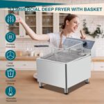 Freidora eléctrica de 11 litros con alta potencia de 1700 W y tubo de calefacción de acero inoxidable 304 - Control prec