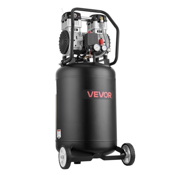 VEVOR Compresor de aire de 20 galones, 2HP 4.5 SCFM a 90PSI, tanque de compresor de aire sin aceite a presión máxima de