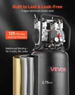 VEVOR Compresor de aire de 20 galones, 2HP 4.5 SCFM a 90PSI, tanque de compresor de aire sin aceite a presión máxima de