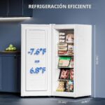 Antarctic Star Congelador vertical de 6.0 pies cúbicos, congelador compacto con control de 7 temperaturas, estantes de v