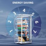 Antarctic Star Congelador vertical de 6.0 pies cúbicos, congelador compacto con control de 7 temperaturas, estantes de v