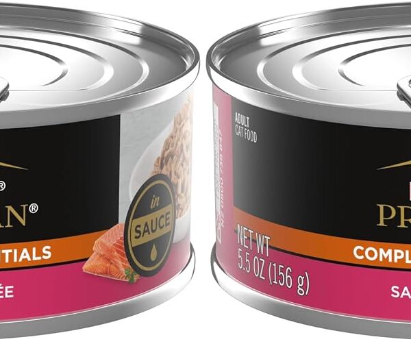 Alimento Húmedo para Gatos Purina Pro Plan Complete Essentials Salmón en Salsa Lata 5.5 Onzas Paquete de 48