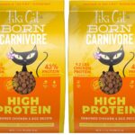 Comida para Gatos Tiki Cat Born Carnivore Tiki Pets 47015 Pollo y Huevo Deshuesados 11.1 libras Paquete de 2