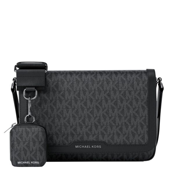 Bolso Cruzado Michael Kors Hudson Mini Flap con Bolsa Desmontable Negro