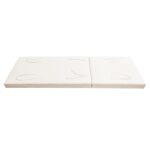 Tumbona Christopher Knight Home Dami 361644 Madera de Acacia Cojín 4 Pulgadas Respaldo Ajustable Marrón Claro y Crema
