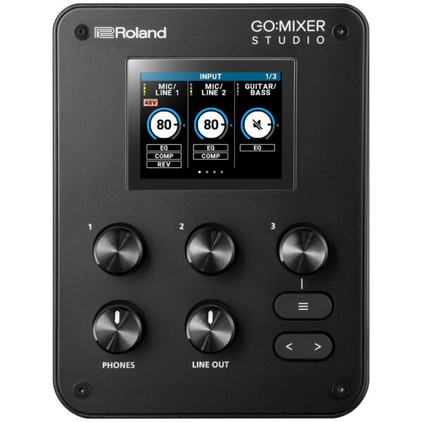 Roland GO:MIXER STUDIO | Mezclador Portátil Multi-Canal y Interfaz de Audio | Perfecto para Creadores de Contenido y Mús