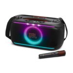Altavoz Portátil para Fiestas JBL PartyBox On-The-Go 2 con Micrófono Inalámbrico Luces LED 100 Watts Negro a Prueba de S