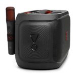Altavoz Portátil para Fiestas JBL PartyBox On-The-Go 2 con Micrófono Inalámbrico Luces LED 100 Watts Negro a Prueba de S