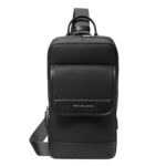 Slingpack Michael Kors Jet Set Touring 33S6LJSC2L-001 Cuero Negro Herrajes Plateados Mediana