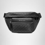 Riñonera de viaje Brooklyn Michael Kors 33S6LBNY1O-001 Herrajes plateados Nylon Negro Talla Medium
