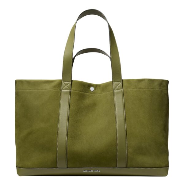 Bolso de Mano Michael Kors Whitley Dual Harness Cuero Evergreen Herrajes Plateados