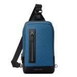 Bolsa Michael Kors Malone A Line Sling Pack Hombre Poliéster Azul Río