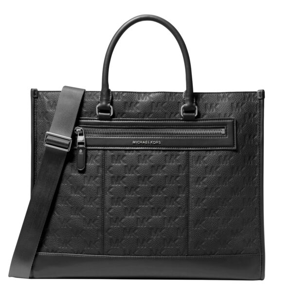 Bolso Michael Kors Jet Set 33S6LJST4L-001 Cuero Negro Correa Cruzada Ajustable Herrajes Plateados
