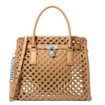 Bolso Michael Kors Hamilton Moderne Grande Mujer Poliuretano Color Maní