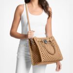 Bolso Michael Kors Hamilton Moderne Grande Mujer Poliuretano Color Maní