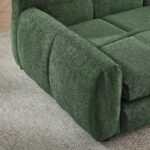 Cama para Perros KEIKI HT02562 Sofá Elevado Grande Tela de Lino Verde 51x28x17.5 pulgadas