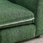 Cama para Perros KEIKI HT02562 Sofá Elevado Grande Tela de Lino Verde 51x28x17.5 pulgadas
