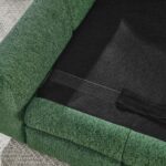 Cama para Perros KEIKI HT02562 Sofá Elevado Grande Tela de Lino Verde 51x28x17.5 pulgadas