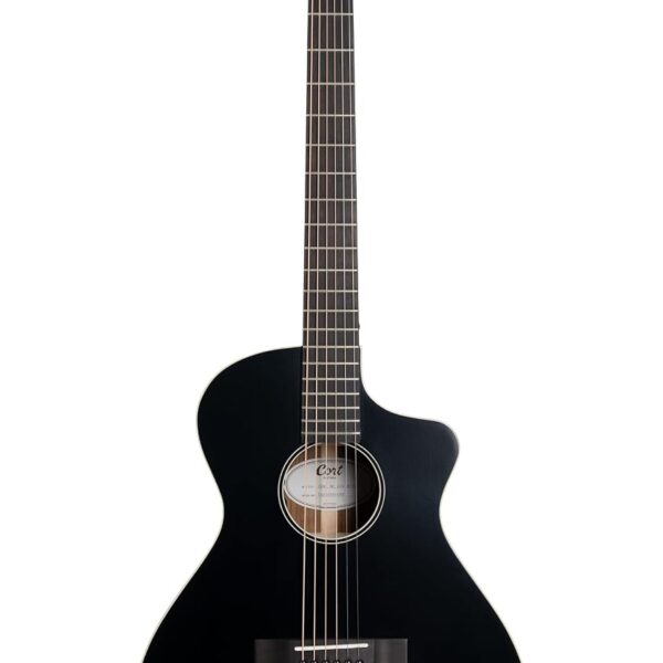 Cort CORE-MC Ovangkol Guitarra Acústica-Eléctrica con Bolsa Gig, Parte Superior Negra Semi Brillante