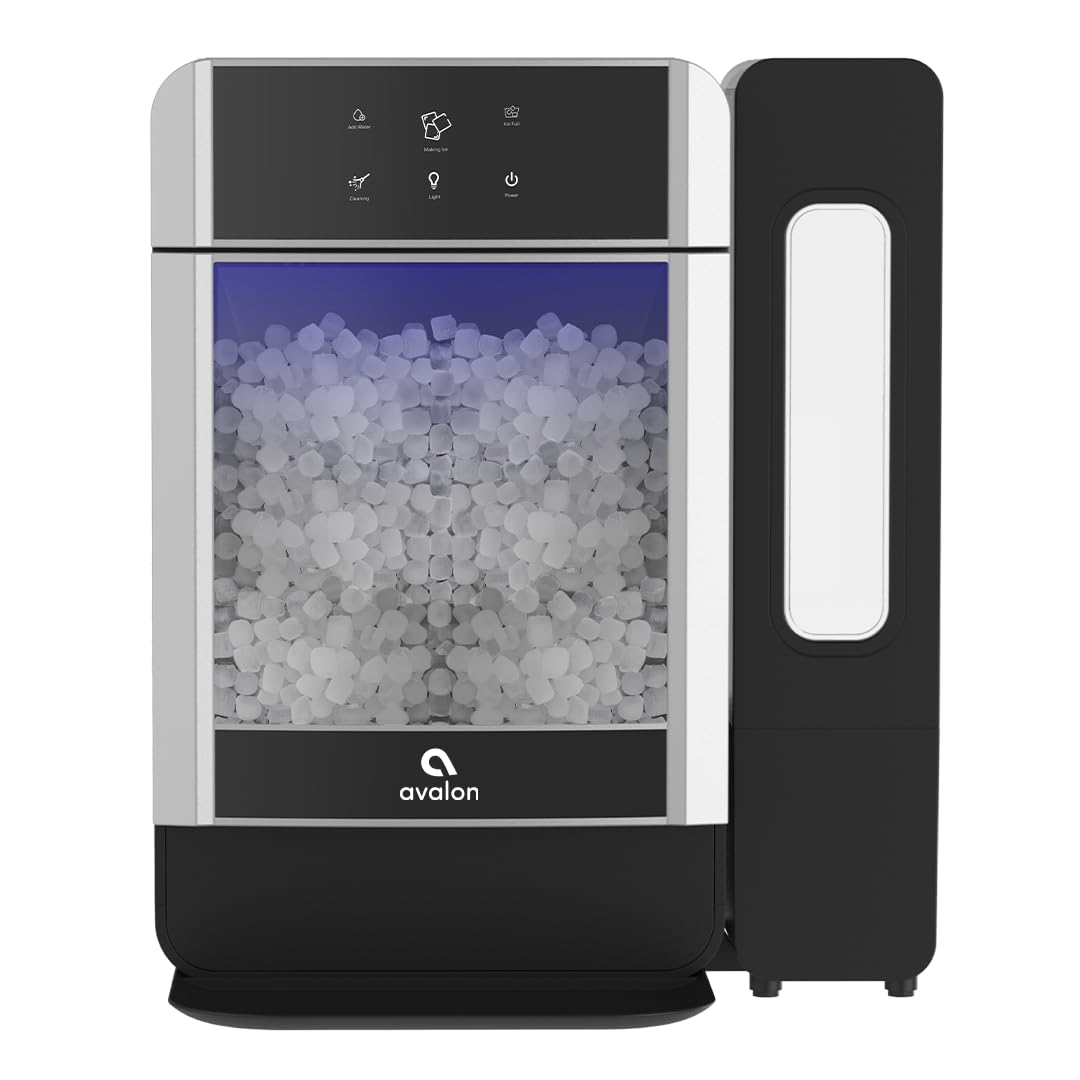 Avalon Nugget Ice Maker - Hielo masticable de 38 libras por día, operación con un clic, almacenamiento de hielo grande,