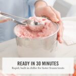 Martha Stewart Máquina de helados de 1 cuarto de galón, compresor integrado, no requiere precongelación, 3 modos (helado