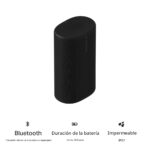 Altavoz Portátil Sonos Play PLAYPUS1BLK Bluetooth WiFi Negro Resistente al Agua IP67