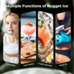 Antarctic Star Nugget - Máquina de hielo para encimera, 33 libras/24 horas, dispensador automático de hielo, máquina de