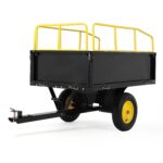 Remolque de cortacésped ATV remolque, carro de descarga trasero, capacidad de 600 libras, 17 pies cúbicos, remolque de a