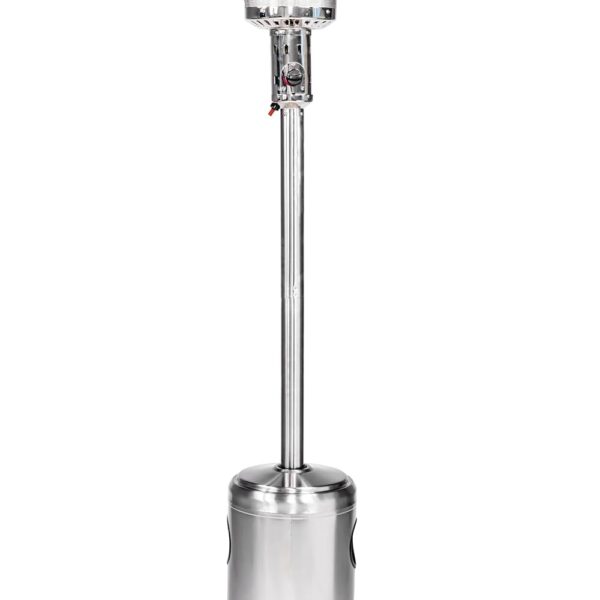 Calentador de Patio ALPEN Patio Heater 47000 BTU Propano Acero Inoxidable con Ruedas