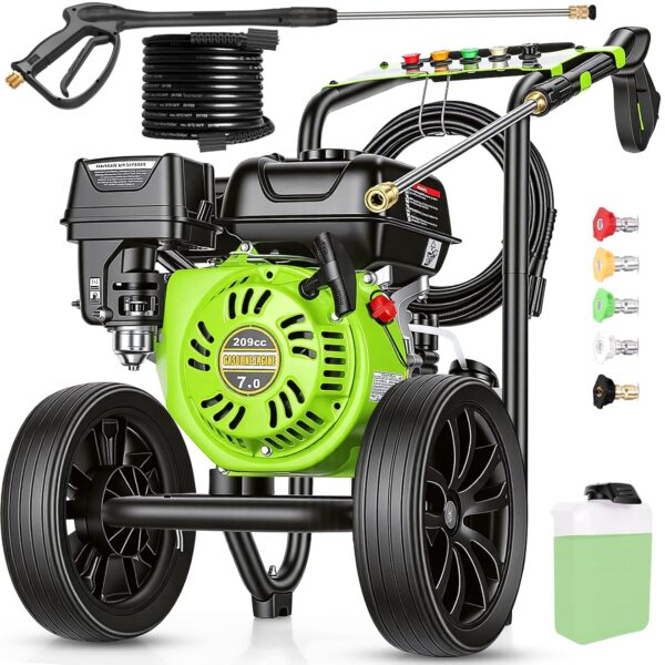 Lavadora de Presión a Gas Steupoek AZ_AL0001_G1_DF 4200 PSI 4 GPM 209cc 7HP Verde