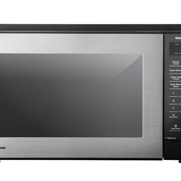Panasonic Horno microondas para encimera, 1.2 pies cúbicos, 1250W, tecnología inversora con sensor Genius, acero inoxida